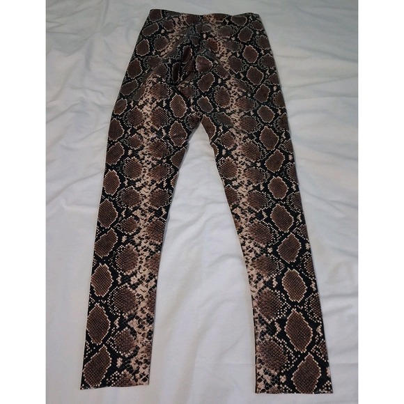 Commando Perfect Control Faux Leather Compression High Rise Leggings Snake Sz L - Picture 2 of 10
